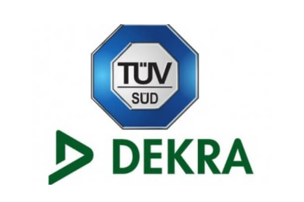 Logos von TÜV SÜD und DEKRA